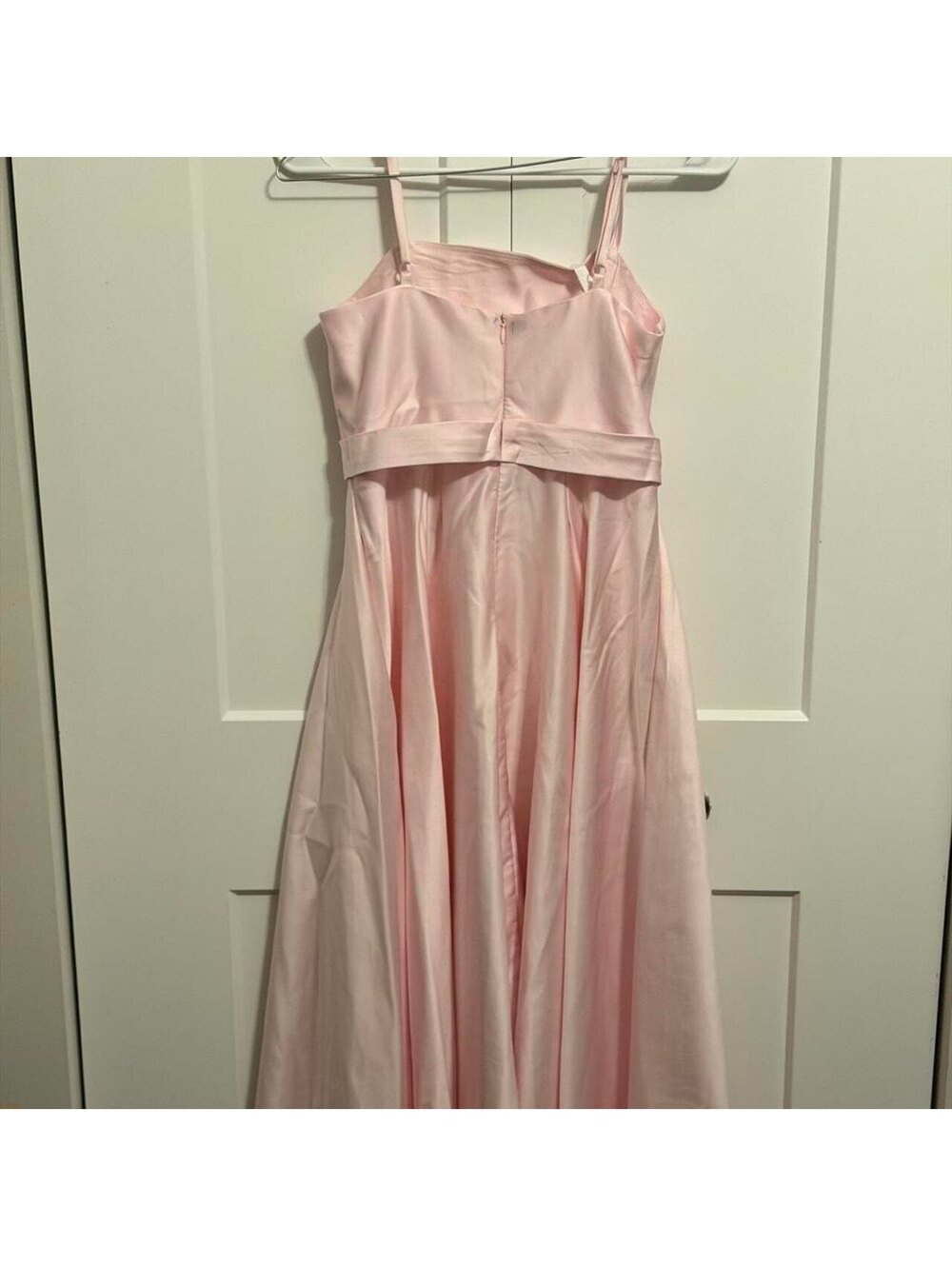Kismissal Blushing Pink Girls' Dress with Tie Waist, Size 12 - Picture 6 of 6